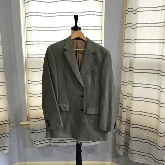 Lauren Ralph Lauren Men Size 42L Silk Wool Blazer Sports Coat Houndstooth - Picture 1 of 13